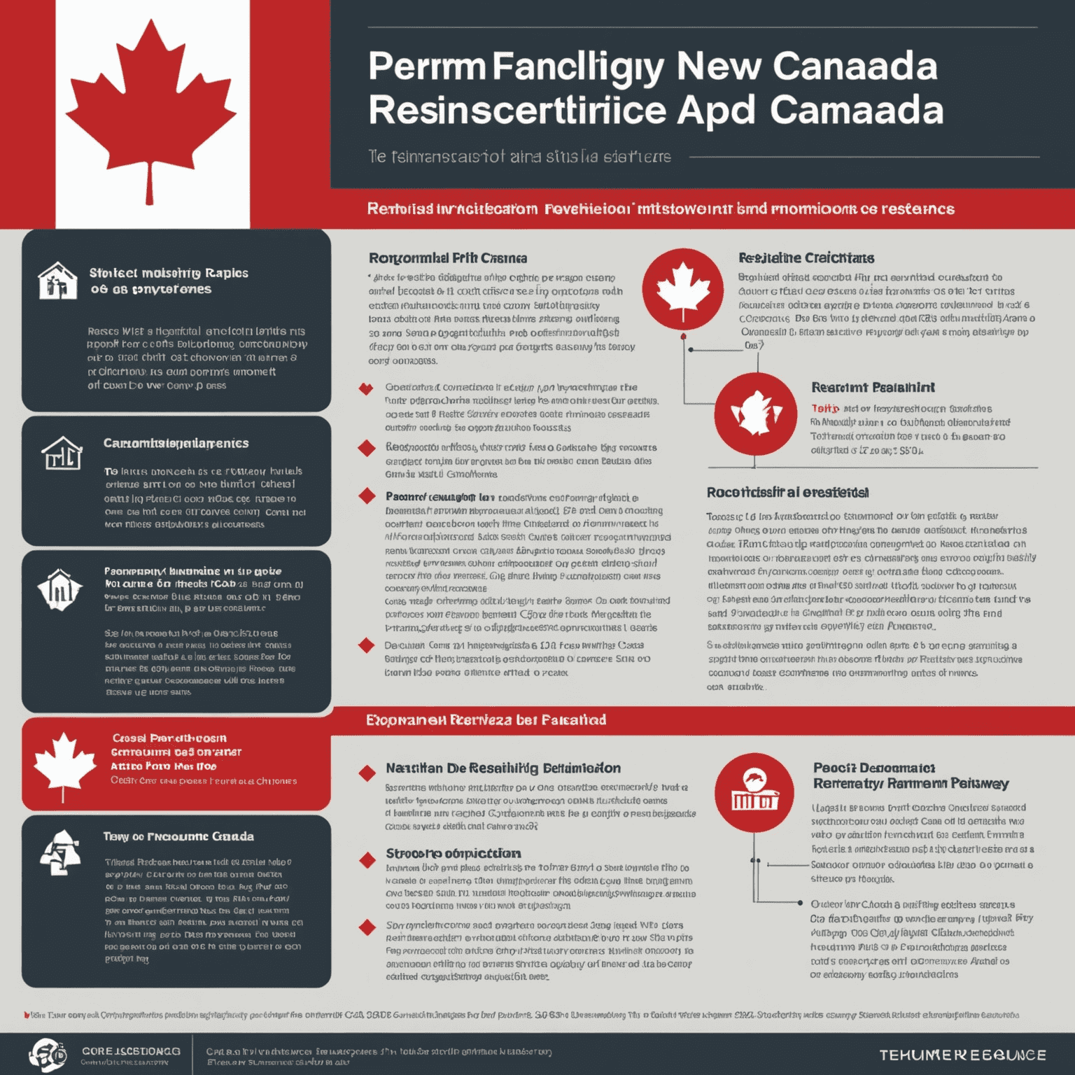 An infographic outlining the eligibility criteria and application process for the new temporary residence to permanent residence pathway in Canada.